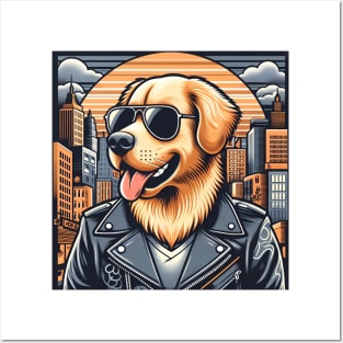 Golden Retriever City Bad Boy Edition Posters and Art